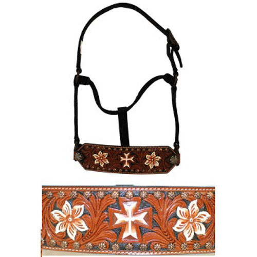 Stylish Bar H Floral Painted Bronc Halter