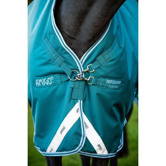 Horseware Amigo Bravo 12 Wug Turnout Blanket (250g Medium)- Storm Green/Aqua/Turquoise