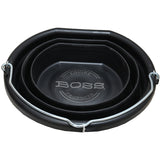 Boss Bucket Collapsible Flat Back Bucket- Black