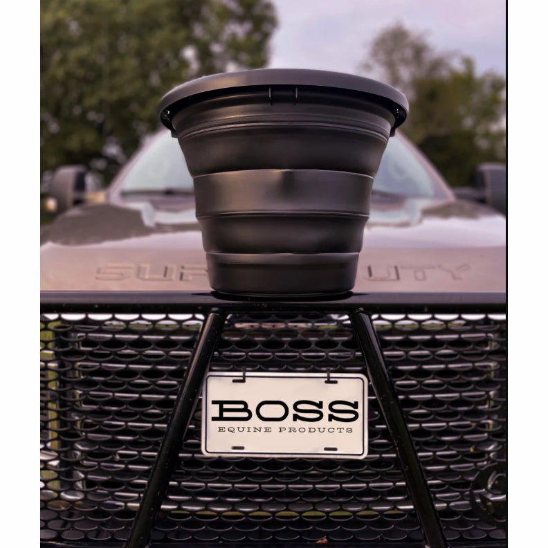 Boss Bucket Collapsible Flat Back Bucket- Black