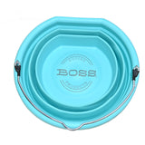 Boss Bucket Collapsible Flat Back Bucket- Turquoise