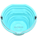 Boss Bucket Collapsible Flat Back Bucket- Turquoise