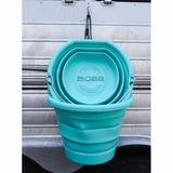 Boss Bucket Collapsible Flat Back Bucket- Turquoise