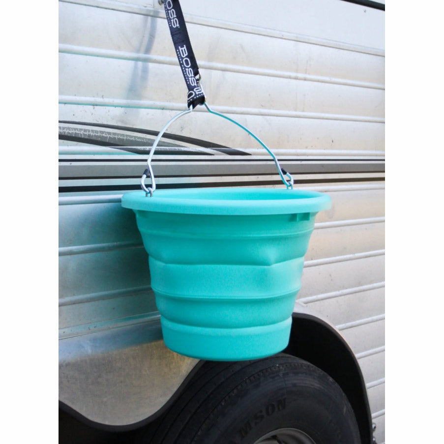 Boss Bucket Collapsible Flat Back Bucket- Turquoise