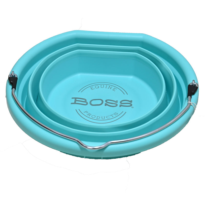 Boss Bucket Collapsible Flat Back Bucket- Turquoise