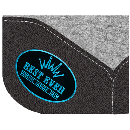 Best Ever 1" Kush Fleesar Series Saddle Pad with Black Wear Leathers- 32"X32"