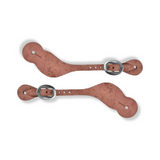 Berlin Custom Leather Mens Roughout Contoured Spur Straps