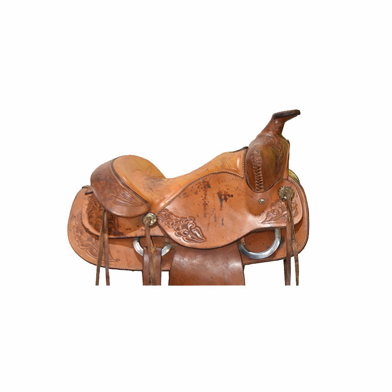 SOLD! Used 14" No Maker Roping Saddle