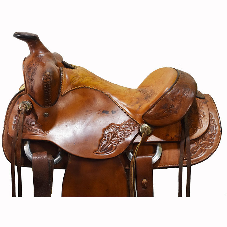 SOLD! Used 14" No Maker Roping Saddle