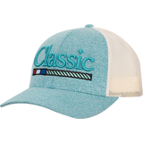 Classic Ropes Heather Turquoise Mesh Cap with Large Puff Embroidered Logo