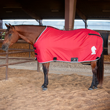 Classic Equine Open Front Nylon Stable Sheet- Chili Pepper