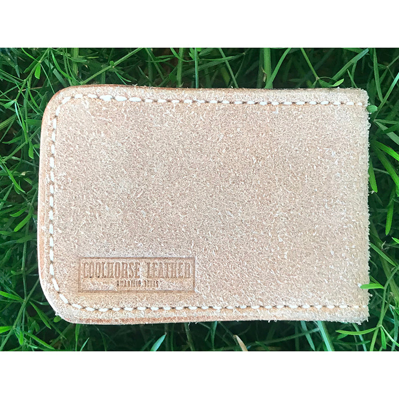 Coolhorse Leather Mini Roughout Money Clip Wallet