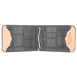 Coolhorse Leather Mini Black Alligator Money Clip- Handmade in Amarillo, TX