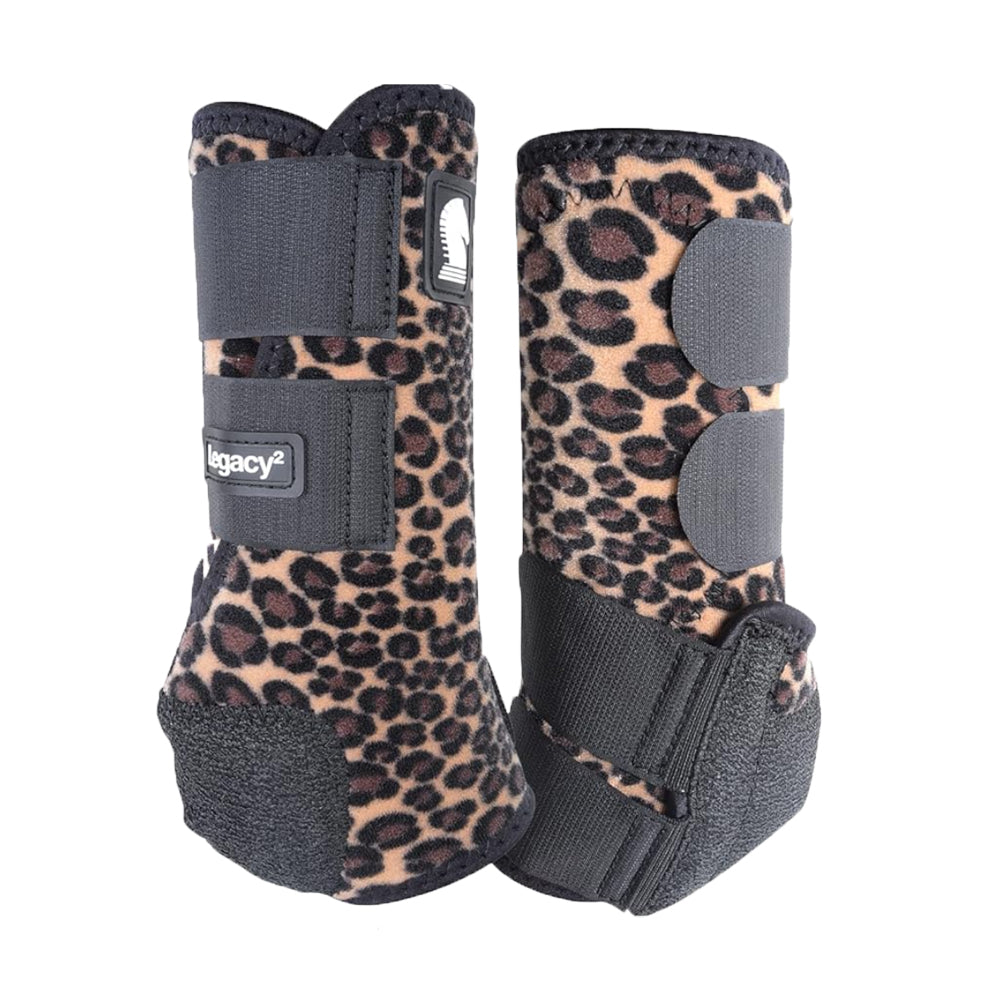 Classic Equine Legacy2 Front Protective Boots- Cheetah