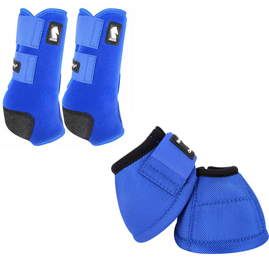 Classic Equine Legacy2 Front and Bell Boots Combo Pack- Blue