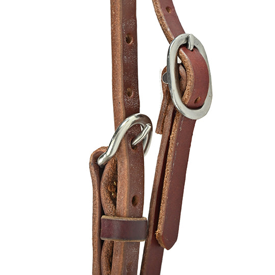 Cowperson Tack Heavy Oil Browband Headstall with Stainless Hardware