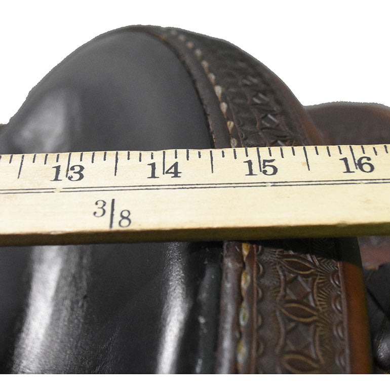 Used 14.5" Mark Luis Cowhorse Saddle By Cactus