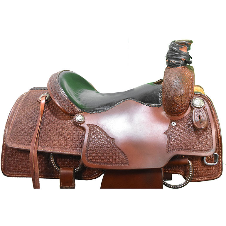 Used 14.5" Mark Luis Cowhorse Saddle By Cactus