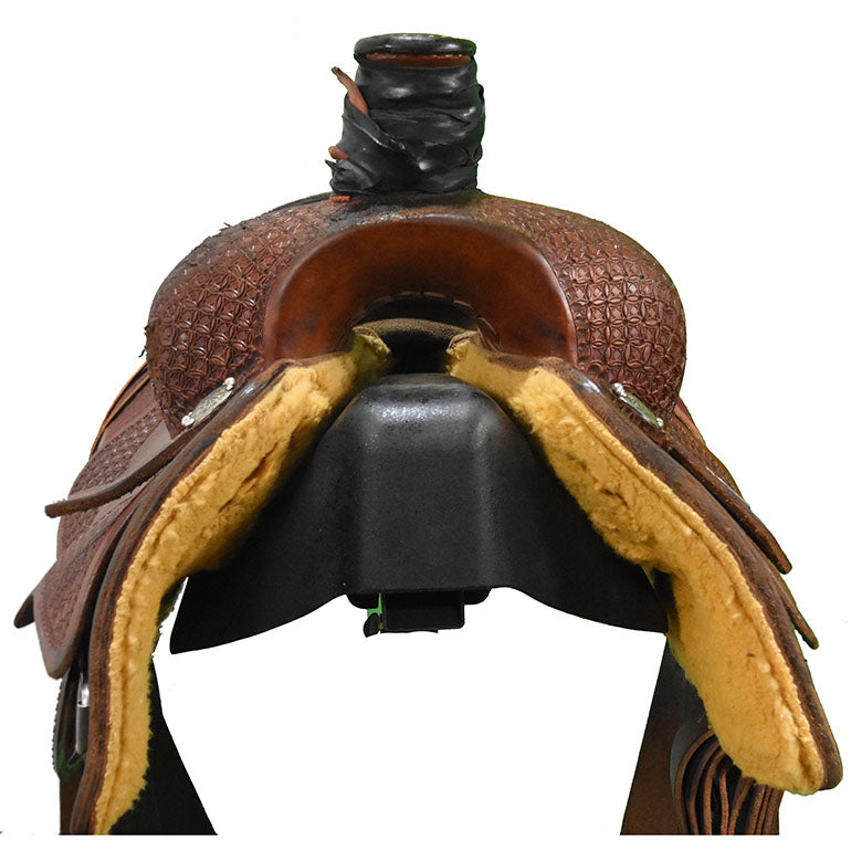 Used 14.5" Mark Luis Cowhorse Saddle By Cactus