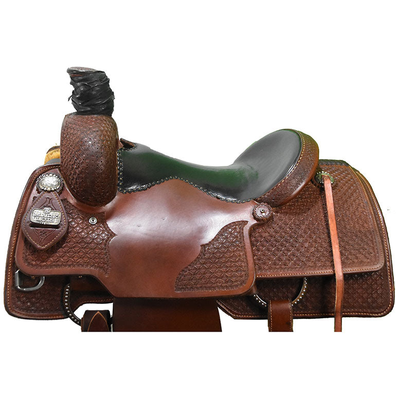 Used 14.5" Mark Luis Cowhorse Saddle By Cactus