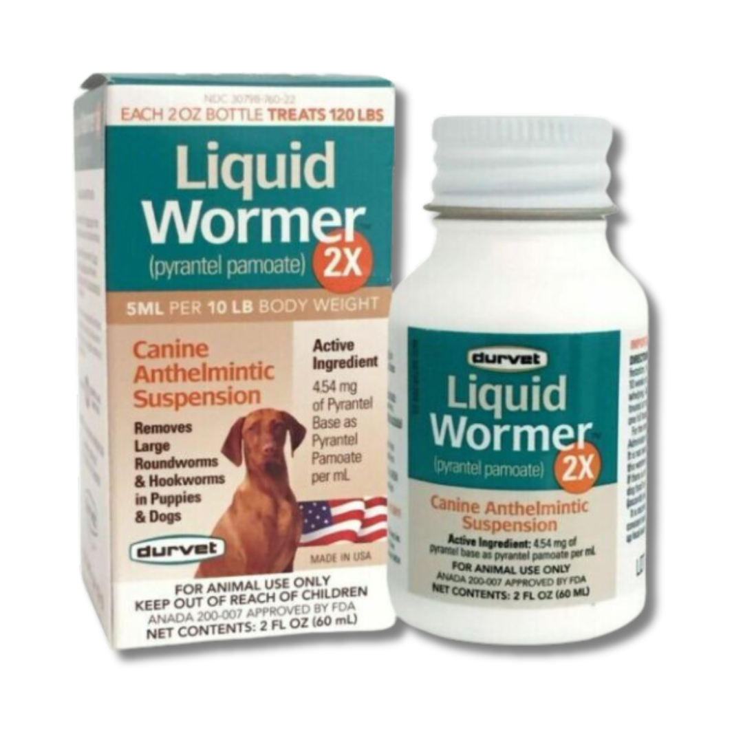 Durvet Liquid Dog Wormer 2X - 2oz bottle