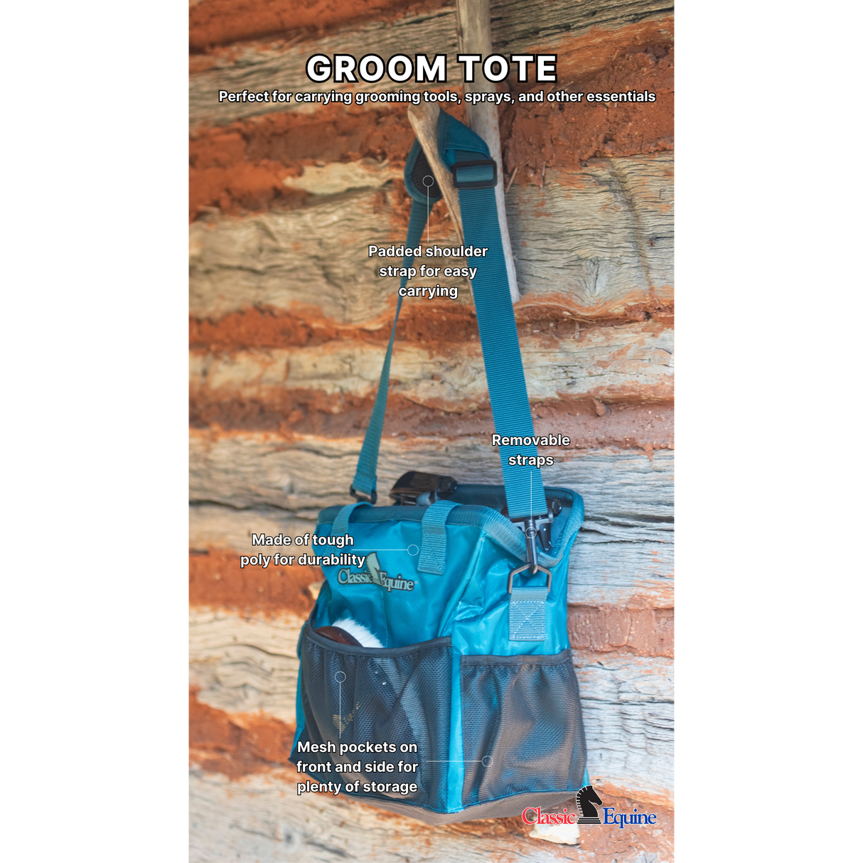 Classic Equine Deluxe Groom Tote- Dark Teal