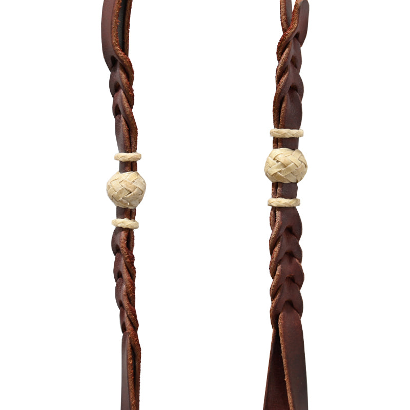 TRB Latigo Leather Bosal Hanger with Rawhide Accents