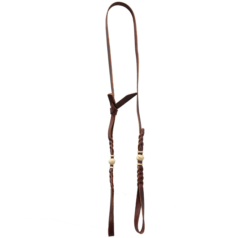 TRB Latigo Leather Bosal Hanger with Rawhide Accents