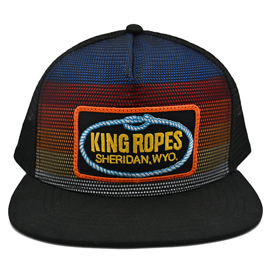 King Ropes Stripe Mesh Flatbill Cap