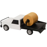 Little Buster White Flatbed Hay Truck