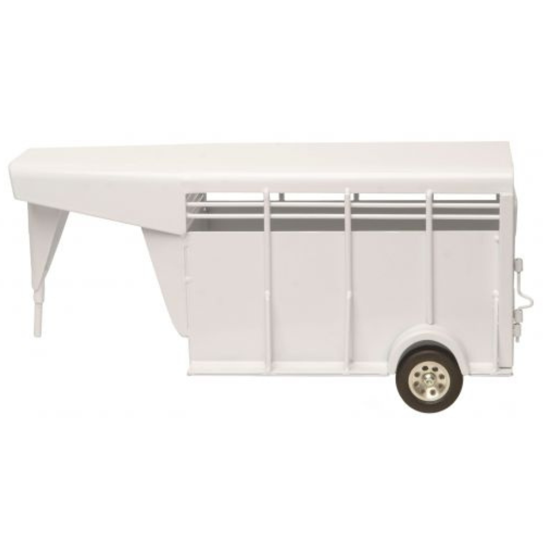 Little Buster White Gooseneck Stock Trailer