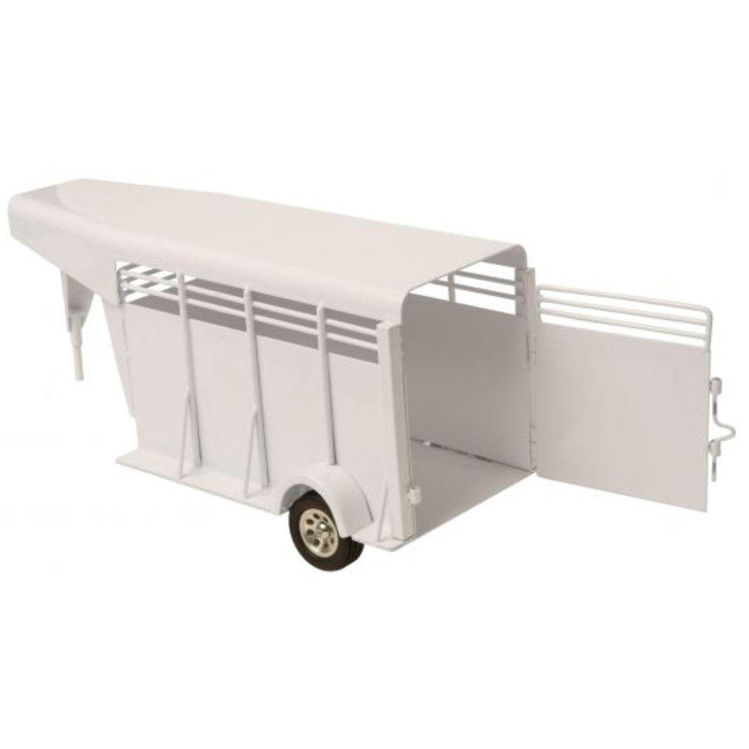 Little Buster White Gooseneck Stock Trailer