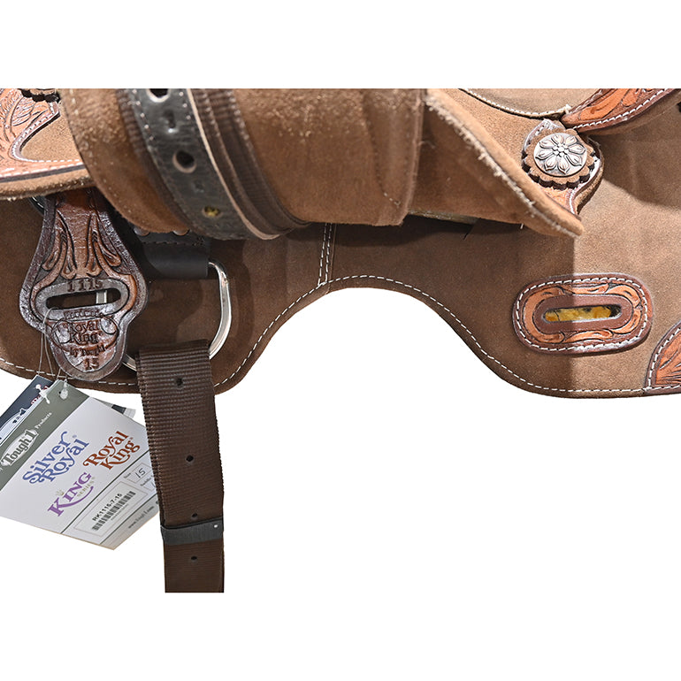 New! 16" Laramie Brown Barrel Racing Saddle By Tough One Saddlery