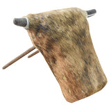 Rank Racks Mini Cowhide Covered Roping Dummy with Authentic Horns