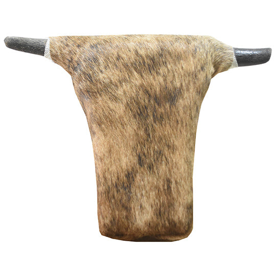 Rank Racks Mini Cowhide Covered Roping Dummy with Authentic Horns