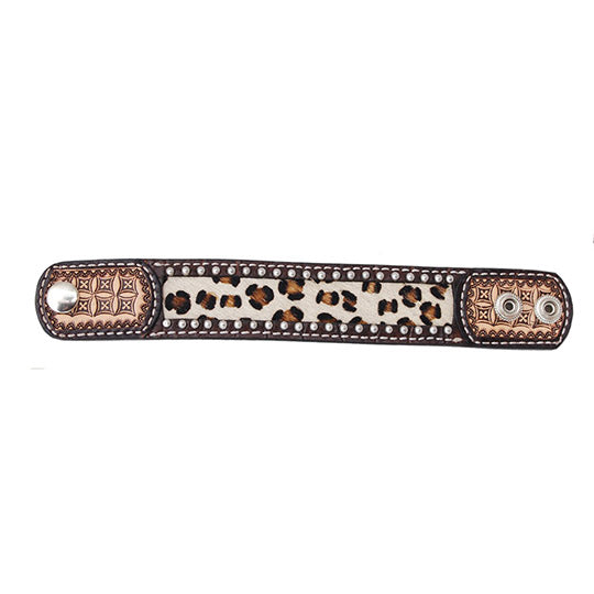 Rafter T Ranch Co. Hair on Hide Leopard Print Cuff