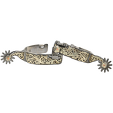 Classic Equine Performance Horse Spurs with Scroll Overlay- 12pt