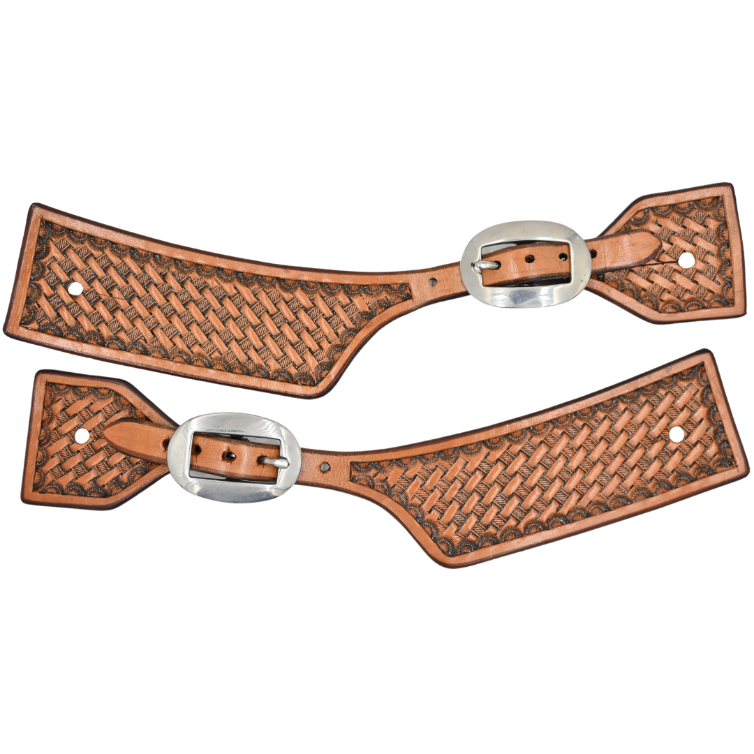 Scott Thomas Saddlery Women's Basket Stamp Spur Straps