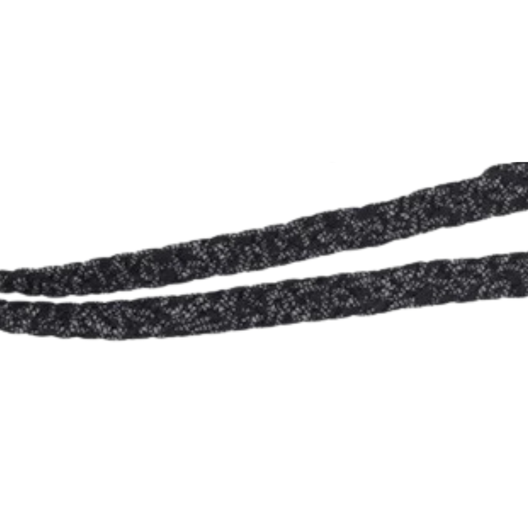 Tough1 Reflective Cord Knot Rope Reins- Black/Silver