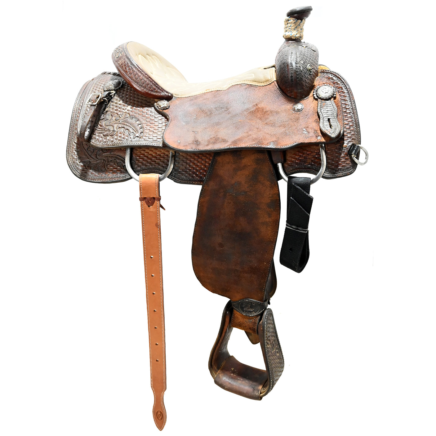 Used 15" Tod Slone Calf Roping Saddle