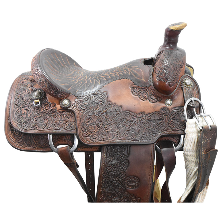 Used 16.5" Billy Hogg Calf Roping Saddle