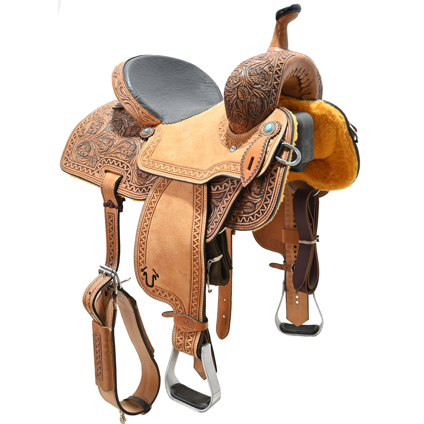 SOLD! New! 13.5" Usher Brand Branded Barrel Racing Saddle