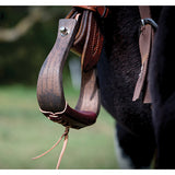 Partrade Open Range 2 1/4" Dark Wood Stirrups