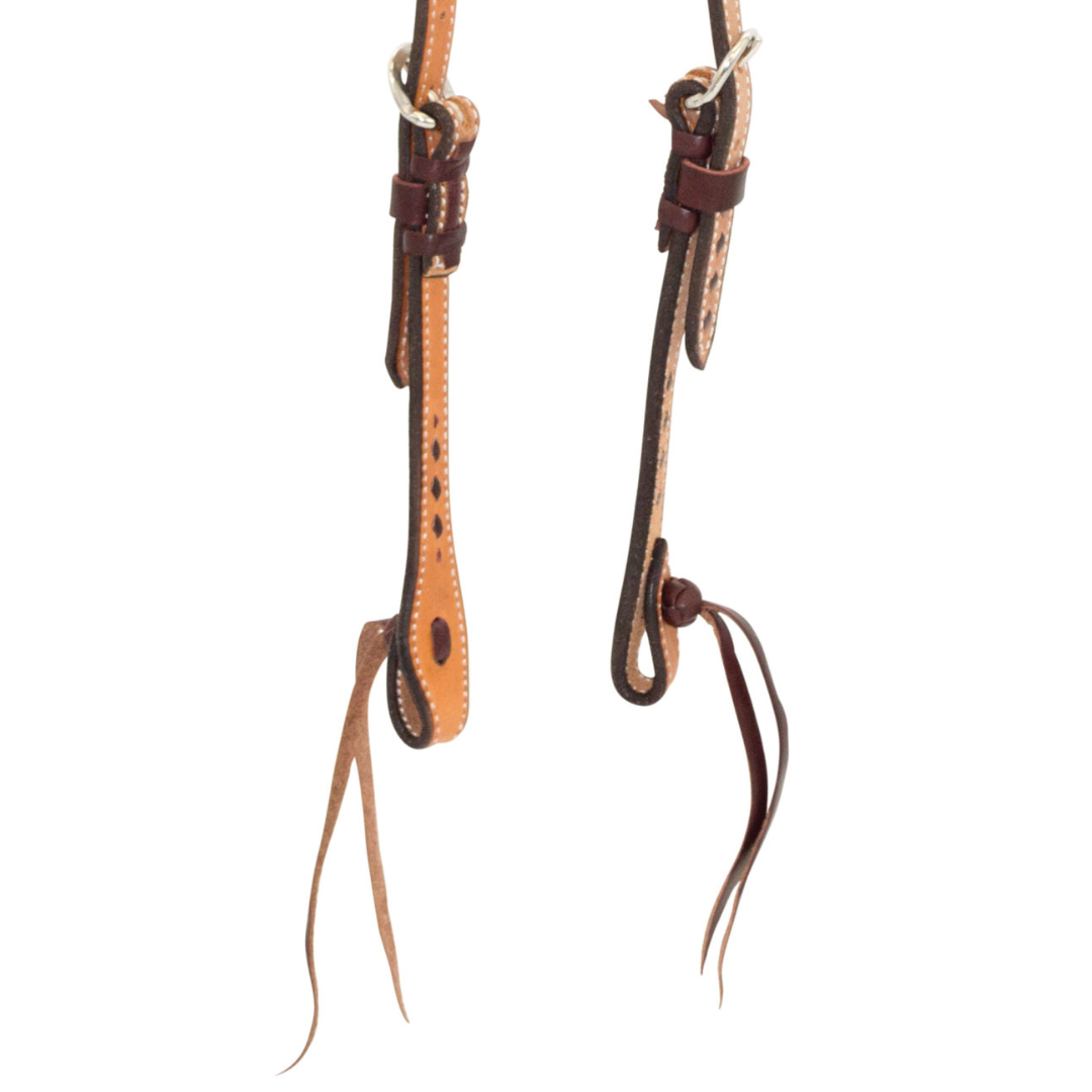 Wildfire Saddlery 5/8" Roughout Saddle Leather Buckstitched Single Ear Headstall