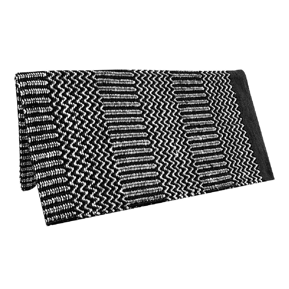 Cashel Navajo Saddle Blanket 32"X64"- Black/White