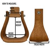 Nettles 2" "The Chisholm" All Purpose Wooden Stirrups- Light Stain