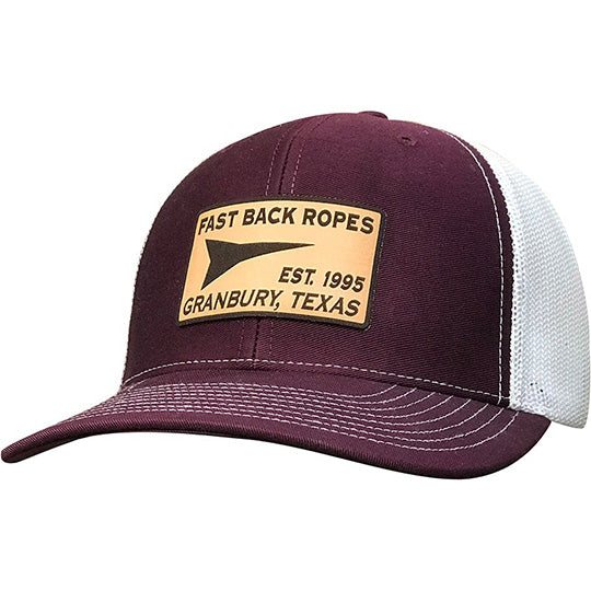 Fast Back Ropes Maroon with White Mesh Cap