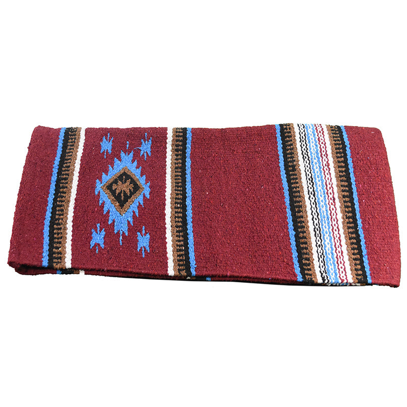Diamond R Single Weave Red Navajo Saddle Blanket