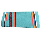 Diamond R Single Weave Turquoise Navajo Saddle Blanket