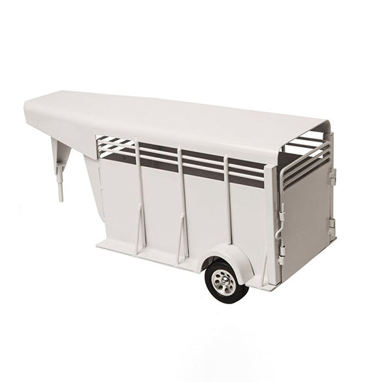 Little Buster White Gooseneck Stock Trailer